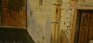 Картина "Солнечная улица" Цена: 7400 руб. Размер: 60 x 50 см. Увеличенный фрагмент.