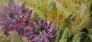 Картина "Солнечные цветы" Цена: 8000 руб. Размер: 50 x 40 см. Увеличенный фрагмент.
