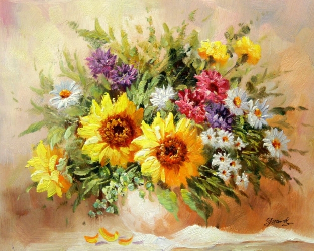 Картина "Солнечные цветы" Цена: 8000 руб. Размер: 50 x 40 см.