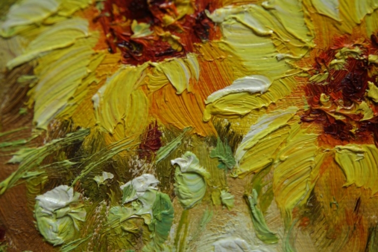 Картина "Солнечный букет" Цена: 5700 руб. Размер: 40 x 30 см. Увеличенный фрагмент.
