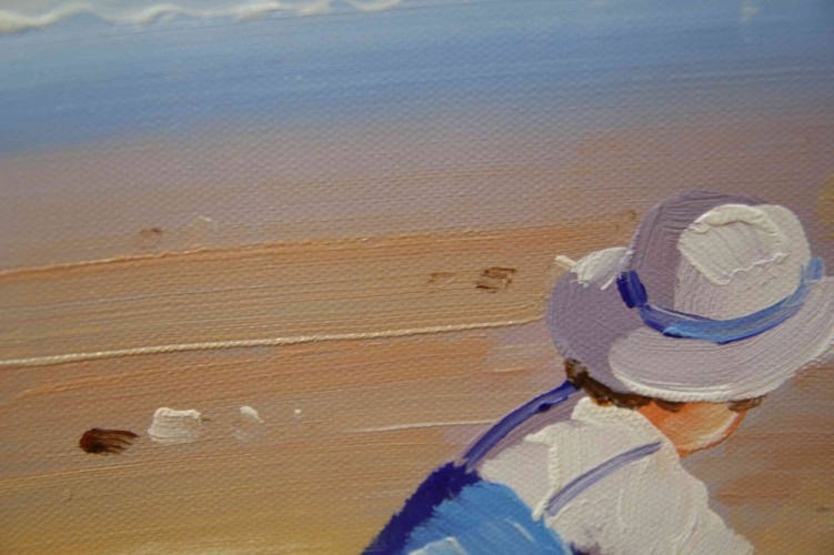 Картина "Солнечный пляж" Цена: 4500 руб. Размер: 60 x 50 см. Увеличенный фрагмент.
