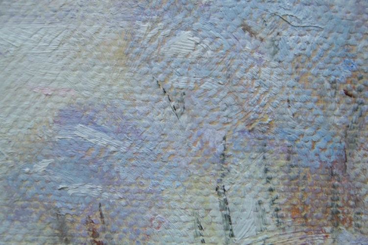 Картина "Сорока" Цена: 13000 руб. Размер: 90 x 60 см. Увеличенный фрагмент.