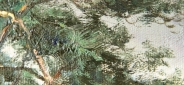 Картина "Сосны и река" Цена: 13000 руб. Размер: 90 x 60 см. Увеличенный фрагмент.