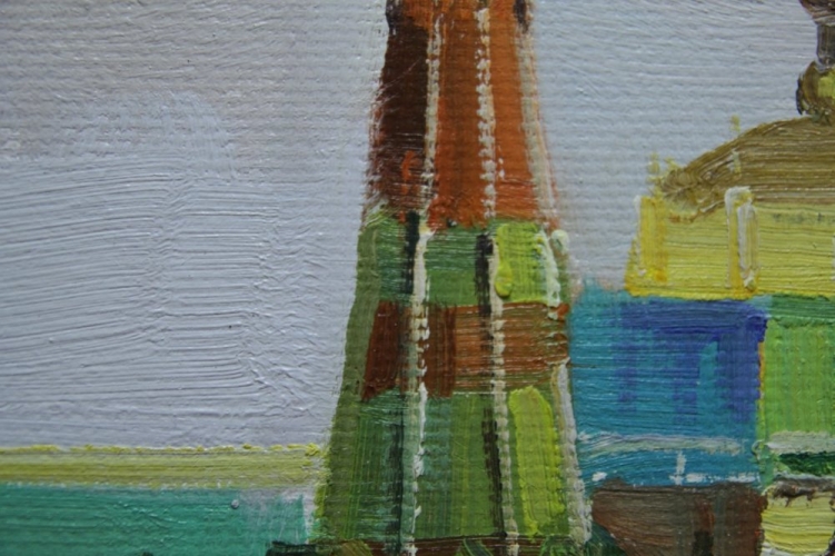 Картина "Стены Кремля" Цена: 25000 руб. Размер: 90 x 60 см. Увеличенный фрагмент.