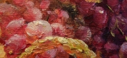 Картина "Свежий виноград" Цена: 8500 руб. Размер: 60 x 50 см. Увеличенный фрагмент.