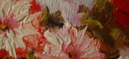 Картина "Светлые пионы" Цена: 4500 руб. Размер: 40 x 30 см. Увеличенный фрагмент.