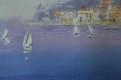 Картина "Теплое море" Цена: 8500 руб. Размер: 60 x 90 см. Увеличенный фрагмент.