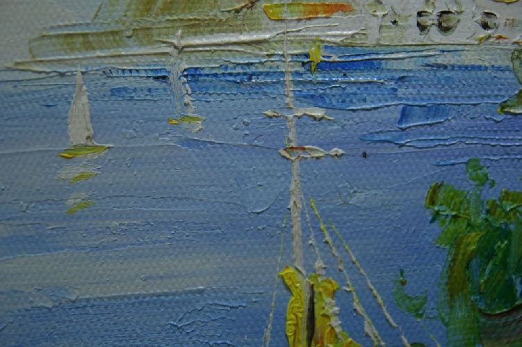 Картина "Тихая гавань" Цена: 4000 руб. Размер: 40 x 30 см. Увеличенный фрагмент.