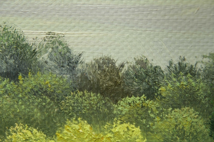 Картина "Тихая речушка" Цена: 6600 руб. Размер: 40 x 30 см. Увеличенный фрагмент.