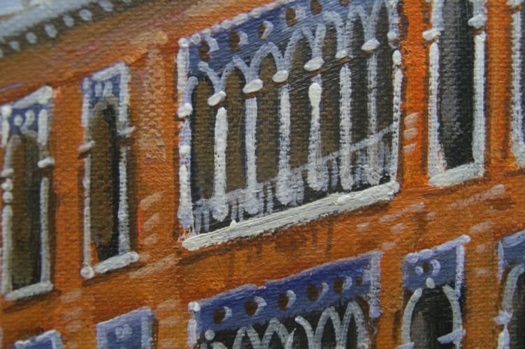 Картина "Тихая Венеция" Цена: 10900 руб. Размер: 90 x 60 см. Увеличенный фрагмент.