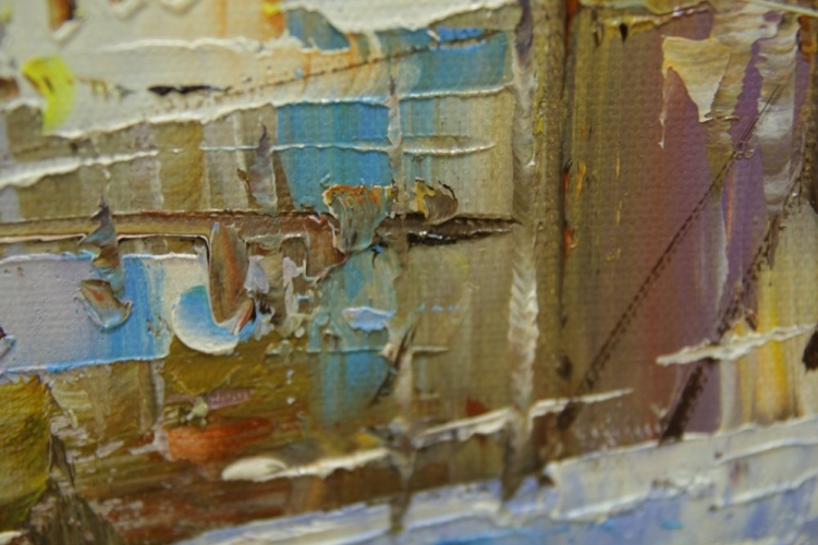 Картина "Трамвай" Цена: 16000 руб. Размер: 120 x 80 см. Увеличенный фрагмент.