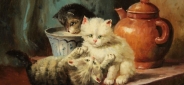 Картина "Три котенка" Цена: 6500 руб. Размер: 25 x 20 см.