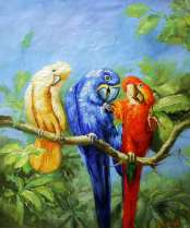 Картина "Три попугая"