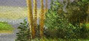Картина "Тропинка к озеру" Цена: 5400 руб. Размер: 40 x 30 см. Увеличенный фрагмент.