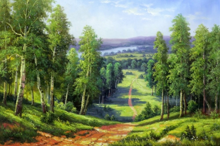Картина "Тропинка" Цена: 16600 руб. Размер: 90 x 60 см.