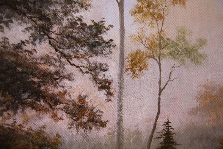 Картина "Туман" Цена: 5500 руб. Размер: 50 x 60 см. Увеличенный фрагмент.