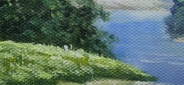 Картина "У речушки" Цена: 6900 руб. Размер: 40 x 30 см. Увеличенный фрагмент.