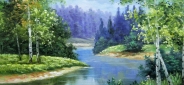 Картина "У речушки" Цена: 6900 руб. Размер: 40 x 30 см.