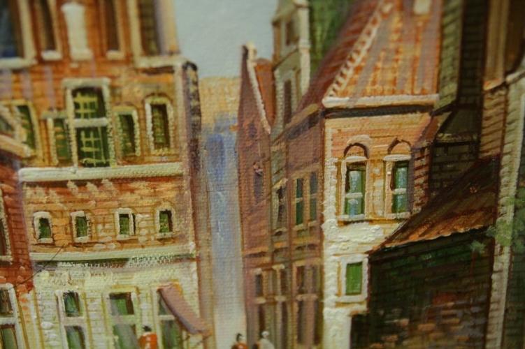 Картина "Улочка Голландии" Цена: 9200 руб. Размер: 50 x 60 см. Увеличенный фрагмент.