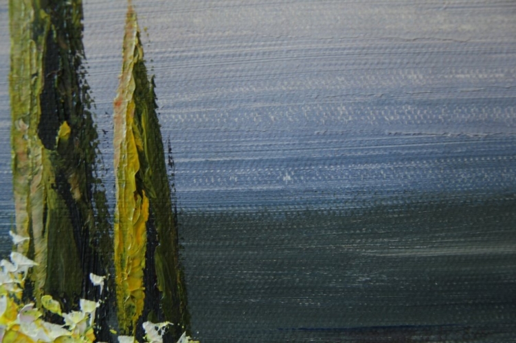 Картина "Утреннее море" Цена: 6000 руб. Размер: 70 x 50 см. Увеличенный фрагмент.