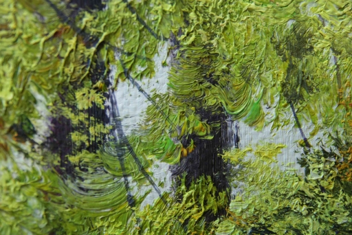 Картина "В берёзовом лесу" Цена: 15000 руб. Размер: 60 x 90 см. Увеличенный фрагмент.