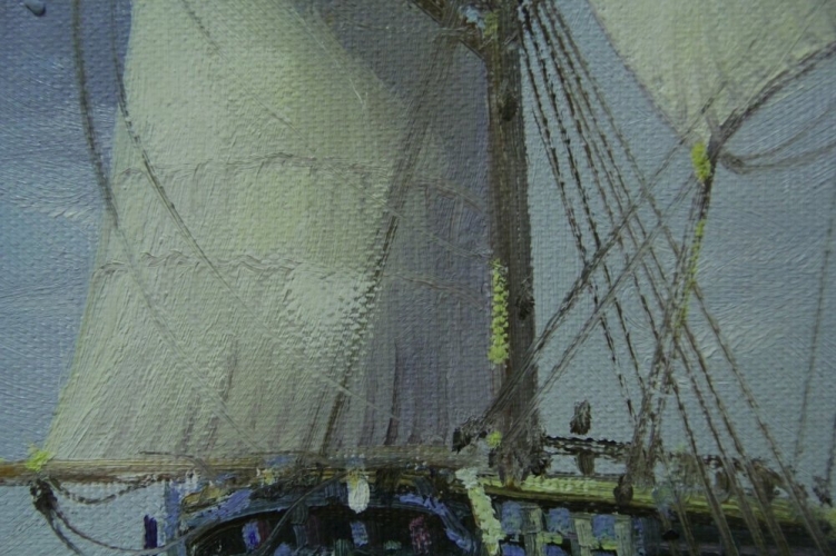 Картина "В море" Цена: 13500 руб. Размер: 90 x 60 см. Увеличенный фрагмент.