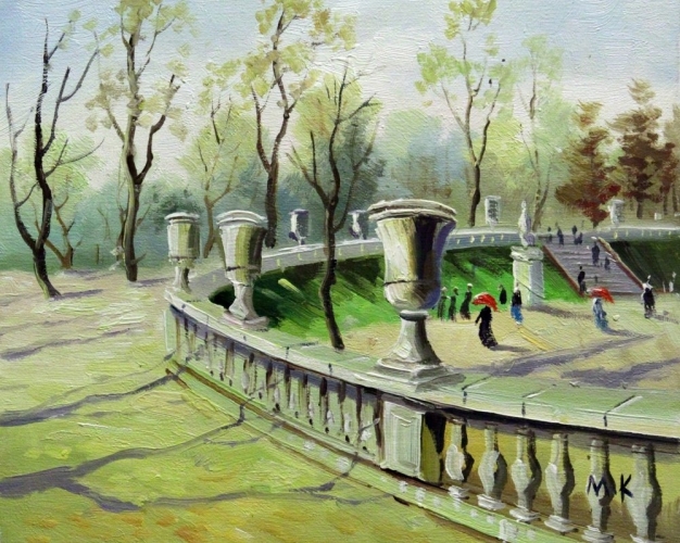 Картина "В парке" Цена: 4500 руб. Размер: 25 x 20 см.