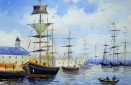 Картина "В порту" Цена: 4500 руб. Размер: 25 x 20 см.