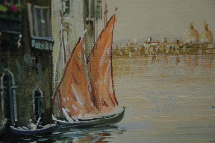 Картина "Великолепная Венеция" Цена: 8500 руб. Размер: 60 x 50 см. Увеличенный фрагмент.