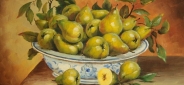 Картина "Ваза с грушами" Цена: 5500 руб. Размер: 25 x 20 см.