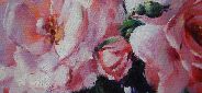 Картина "Ваза с розами" Цена: 6000 руб. Размер: 25 x 20 см. Увеличенный фрагмент.