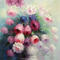Картина "Ваза с тюльпаны"