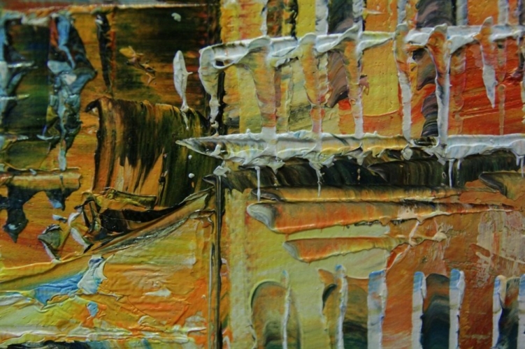 Картина "Вечерняя Венеция" Цена: 8000 руб. Размер: 60 x 50 см. Увеличенный фрагмент.