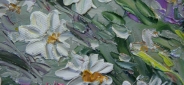 Картина "Великолепные цветы" Цена: 9000 руб. Размер: 60 x 50 см. Увеличенный фрагмент.
