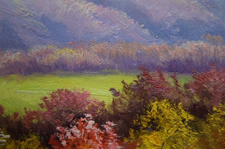 Картина "Весенние краски" Цена: 5500 руб. Размер: 40 x 30 см. Увеличенный фрагмент.