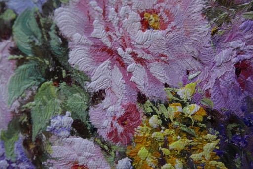 Картина "Весенний букет" Цена: 4600 руб. Размер: 30 x 40 см. Увеличенный фрагмент.