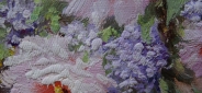 Картина "Весенний букет" Цена: 5200 руб. Размер: 30 x 40 см. Увеличенный фрагмент.