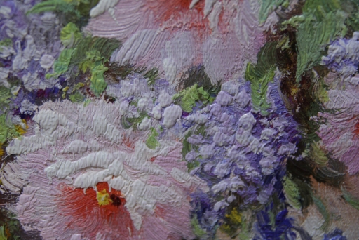 Картина "Весенний букет" Цена: 4600 руб. Размер: 30 x 40 см. Увеличенный фрагмент.