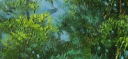 Картина "Весна в горах" Цена: 14900 руб. Размер: 90 x 60 см. Увеличенный фрагмент.