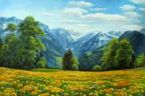 Картина "Весна в горах"
