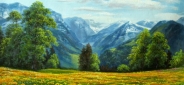 Картина "Весна в горах" Цена: 14900 руб. Размер: 90 x 60 см.