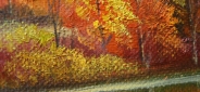 Картина  "Яркая осень" Цена: 7500 руб. Размер: 50 x 40 см. Увеличенный фрагмент.