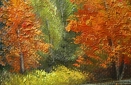 Картина  "Яркая осень" Цена: 6700 руб. Размер: 50 x 40 см. Увеличенный фрагмент.
