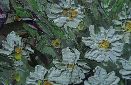 Картина "Яркий букет ромашек" Цена: 11700 руб. Размер: 90 x 60 см. Увеличенный фрагмент.