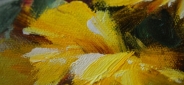 Картина "Яркий букетик" Цена: 13000 руб. Размер: 60 x 60 см. Увеличенный фрагмент.