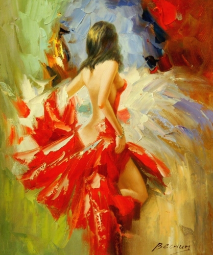 Картина "Яркий танец" Цена: 6700 руб. Размер: 50 x 60 см.