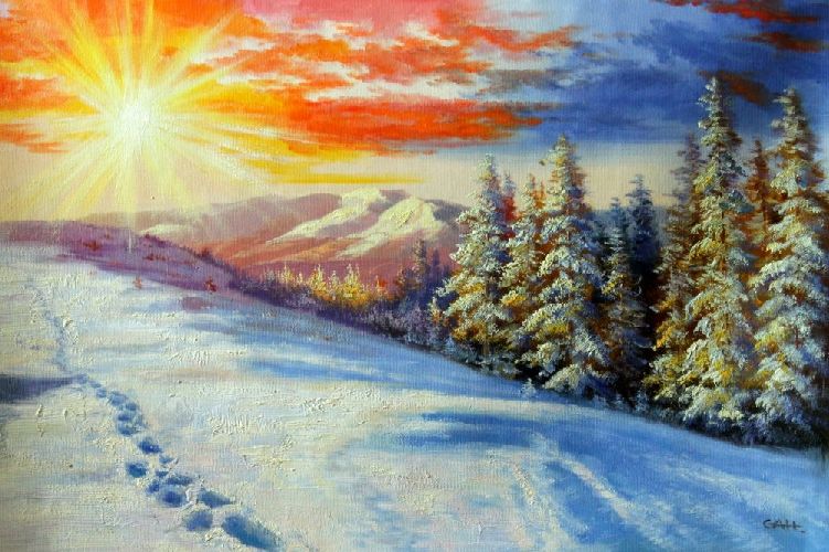 Картина "Яркое солнце" Цена: 13500 руб. Размер: 90 x 60 см.
