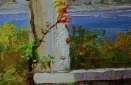 Картина "Южное взморье" Цена: 9900 руб. Размер: 120 x 60 см. Увеличенный фрагмент.
