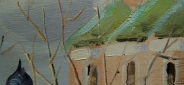 Картина "Зимние купола" Цена: 23000 руб. Размер: 60 x 50 см. Увеличенный фрагмент.