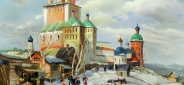 Картина "Зимние купола" Цена: 23000 руб. Размер: 60 x 50 см.